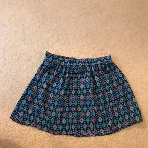 Pink-Purple and Turquoise Patterned Skirt
